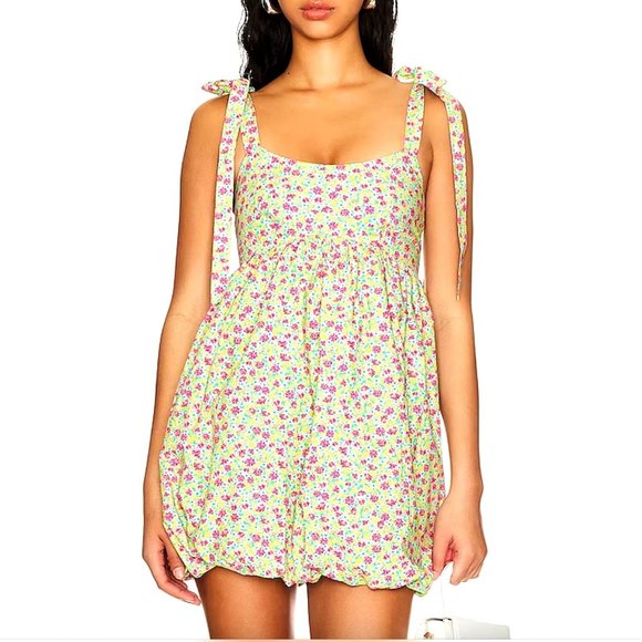 Lovers and Friends Kian Mini Dress millie bubble floral sundress dress size xs - Picture 1 of 9